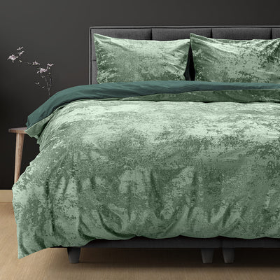 Sengesett Crushed Velvet Dark Green