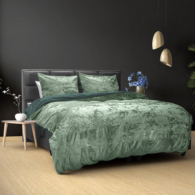 Sengesett Crushed Velvet Dark Green