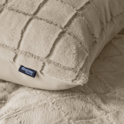 Sengesett Faux Fur Teddy Cream