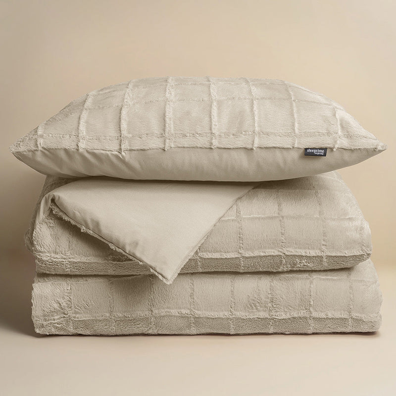 Sengesett Faux Fur Teddy Cream