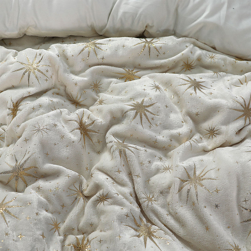 Sengesett Fleece Stars Cream