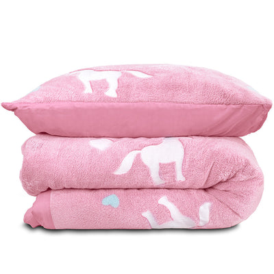 Påslakanset Glow In The Dark Unicorn Pink