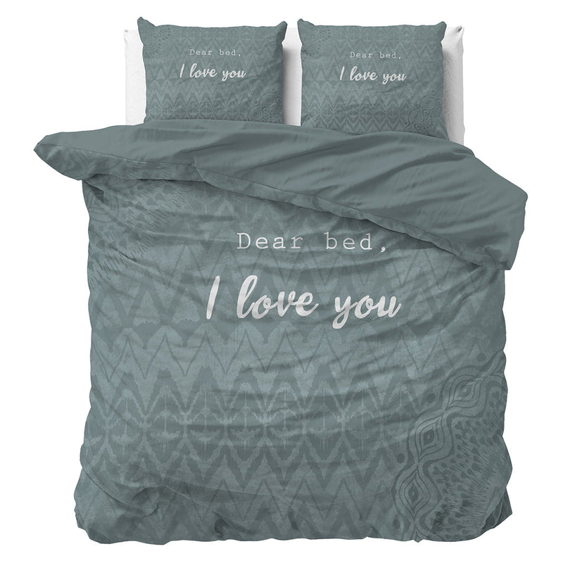 Sengesett I Love Bed Green