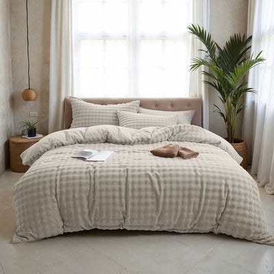 Sengesett Pom Pom Teddy Beige