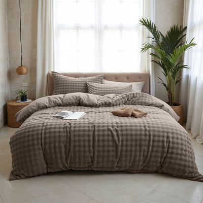 Sengesett Pom Pom Teddy Taupe