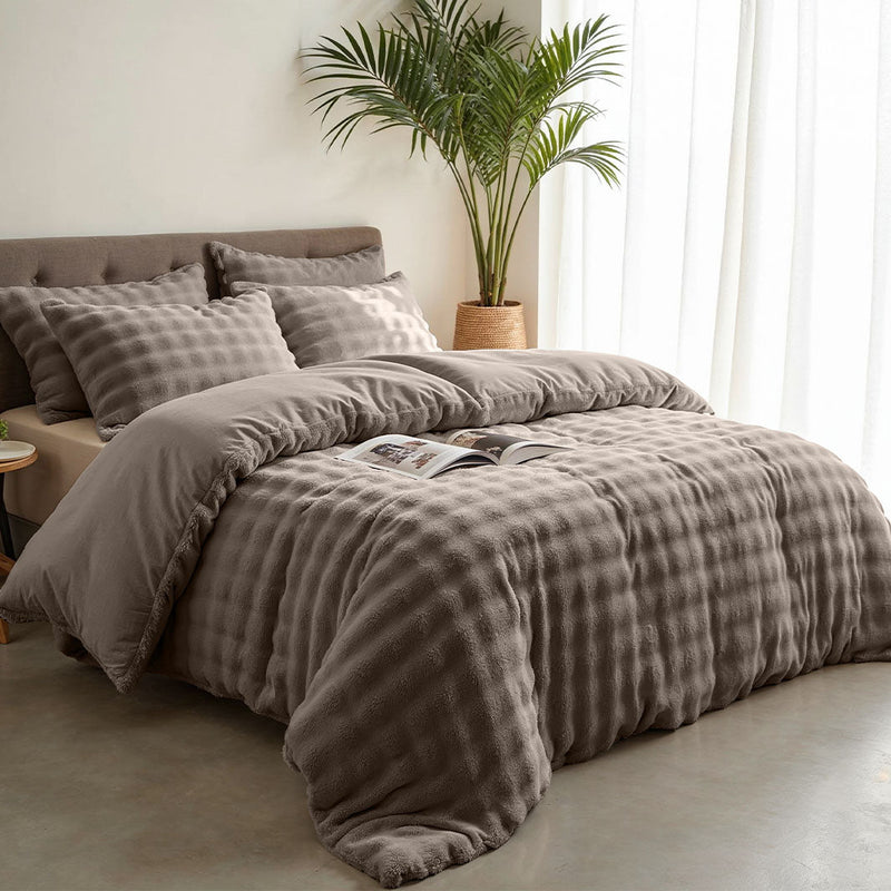 Sengesett Pom Pom Teddy Taupe