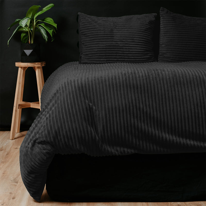Sengesett Rib Teddy Black