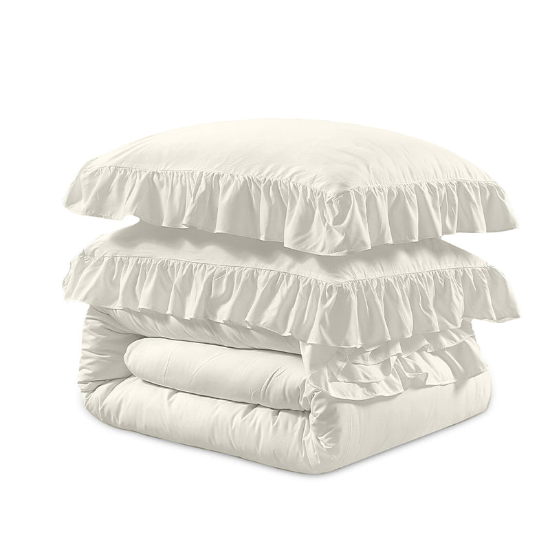 Sengesett Ruffles Cream