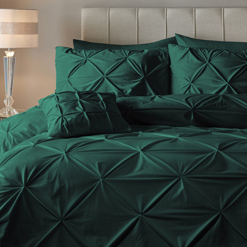 Sengesett Velvet Pintuck Green