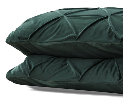 Putetrekk Velvet Pintuck Green 2pk