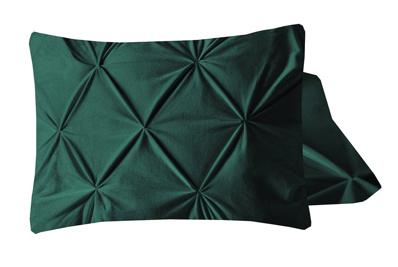 Putetrekk Velvet Pintuck Green 2pk