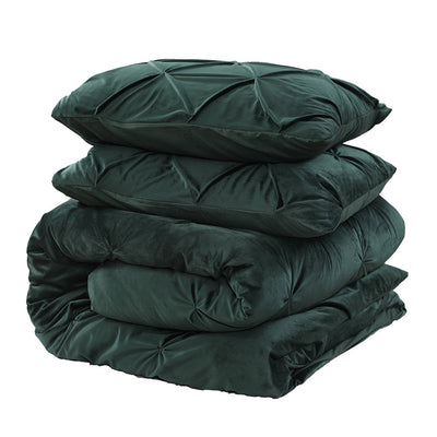 Sengesett Velvet Pintuck Green
