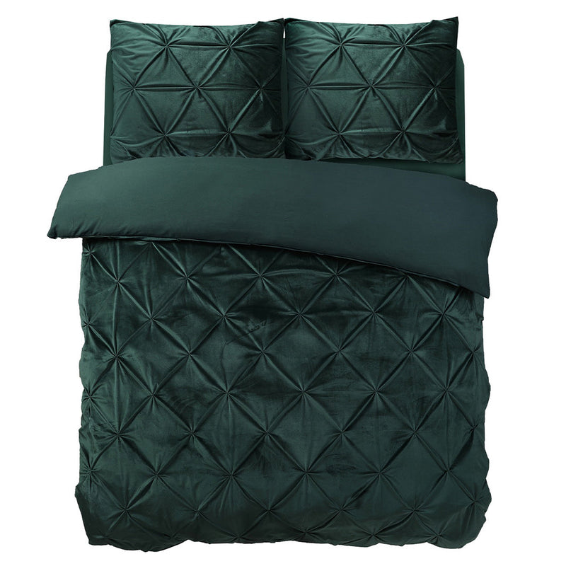 Sengesett Velvet Pintuck Green