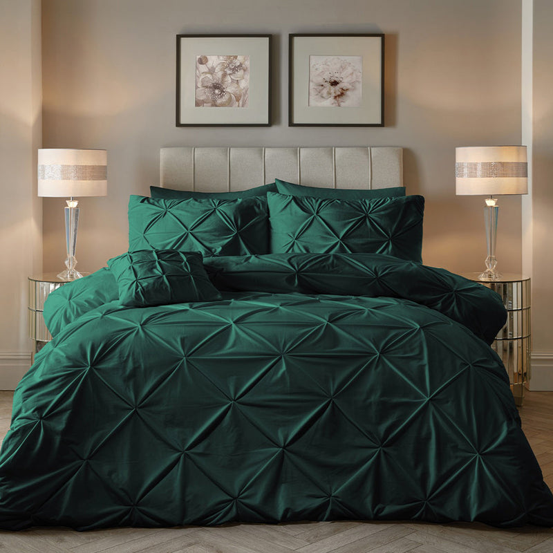 Sengesett Velvet Pintuck Green
