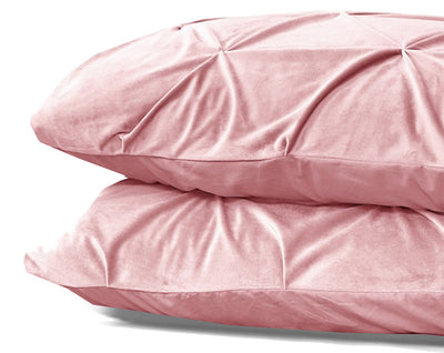 Putetrekk Velvet Pintuck Pink 2pk
