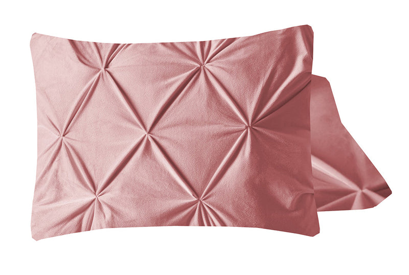 Putetrekk Velvet Pintuck Pink 2pk