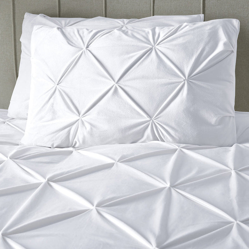 Sengesett Velvet Pintuck White