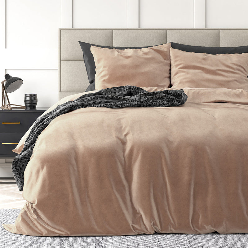 Påslakanset Velvet Solid Color Nude