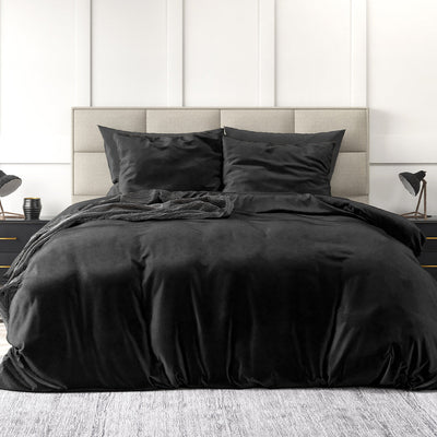 Sengesett Velvet Uni Black