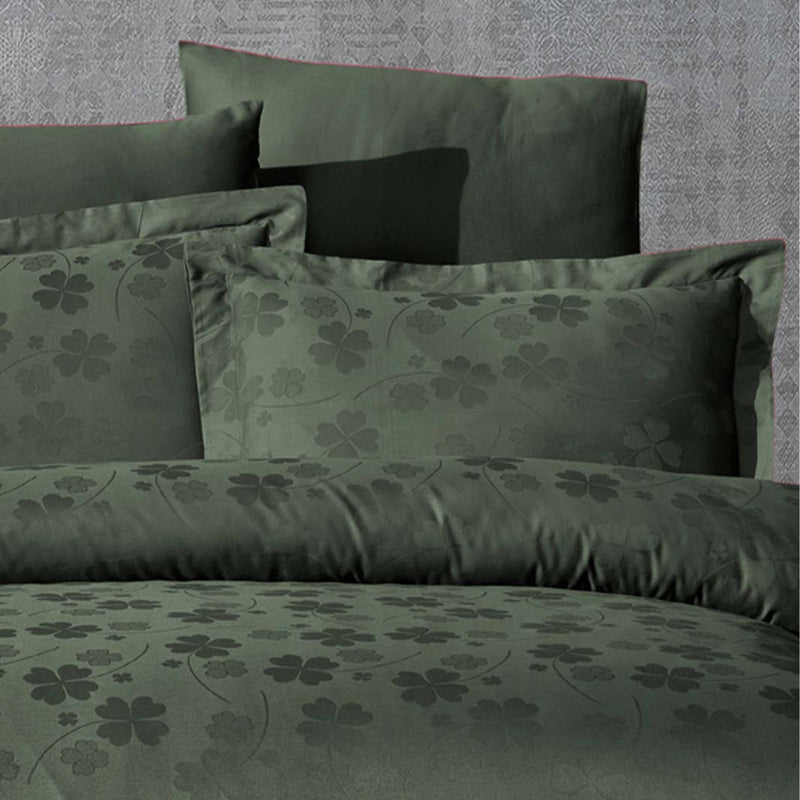 Örngott Clover Dark Green